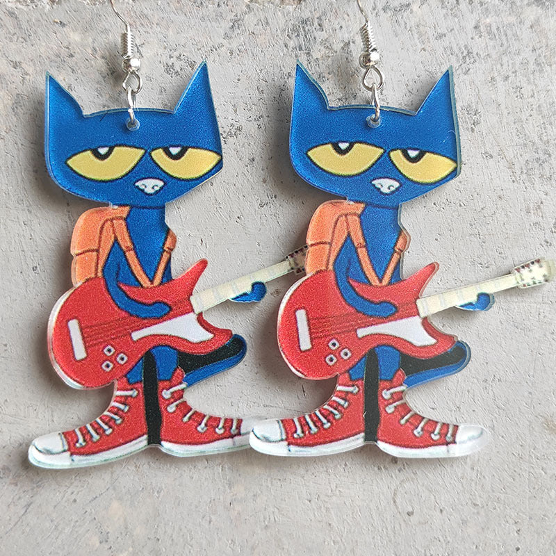 Wholesale Earrings Guitar Cat Elephant Puppy Cute Earrings  Accessories